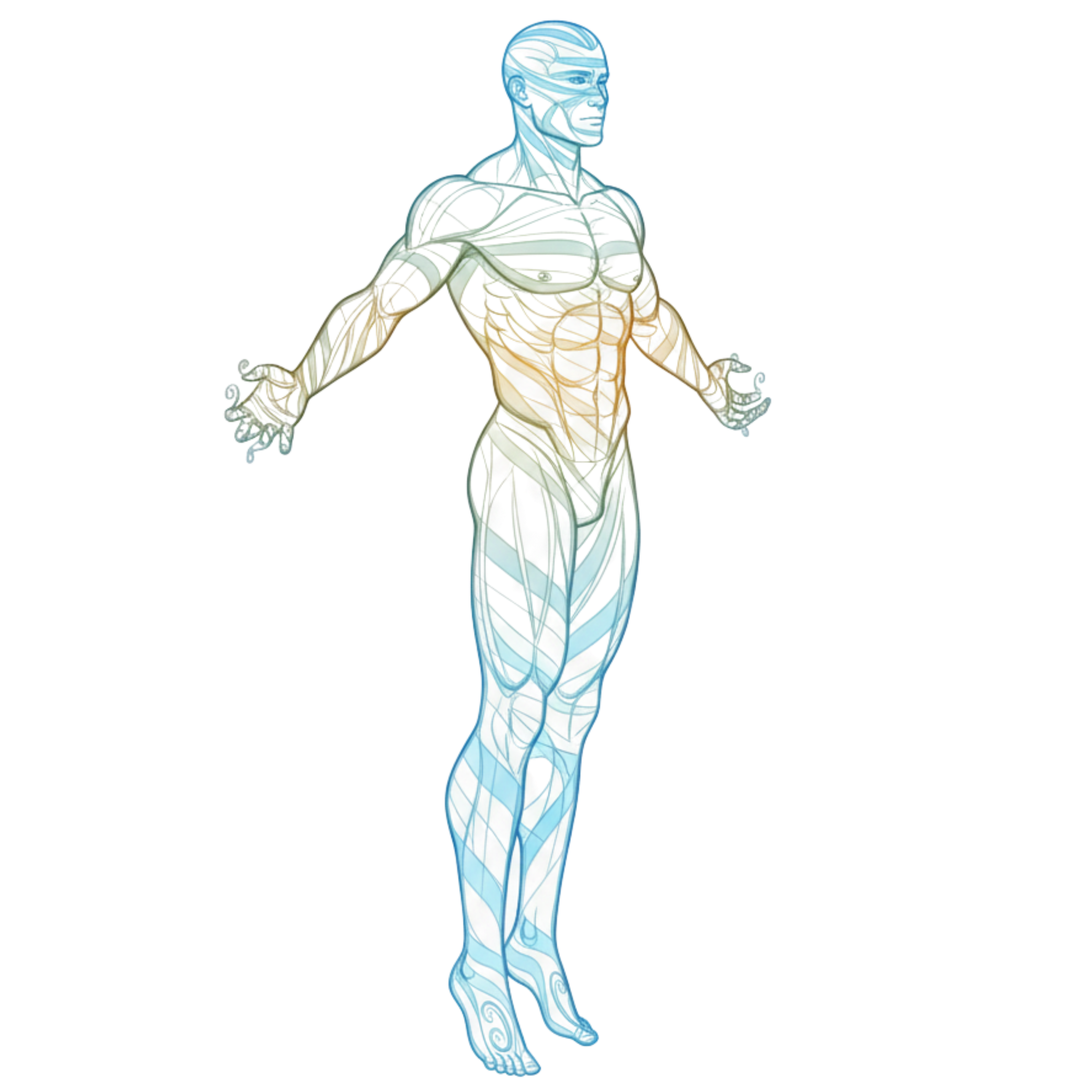 Illustration of a man developing